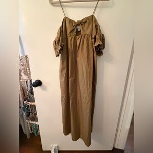 a new day Olive Sweetheart Midi Dress